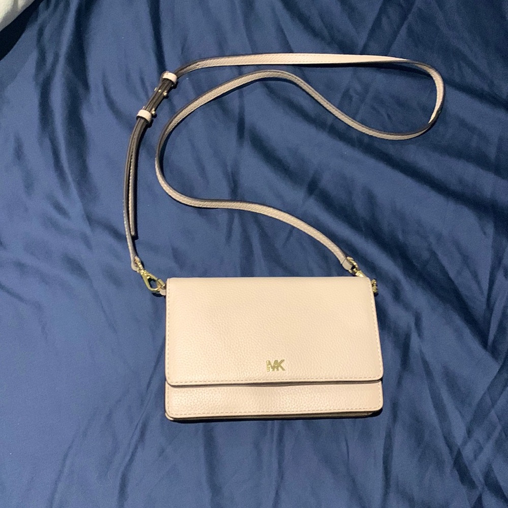 Michael kors light pink clutch/camera bag